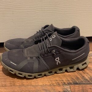 On Running Men's Charcoal and Olive Athletic Shoes